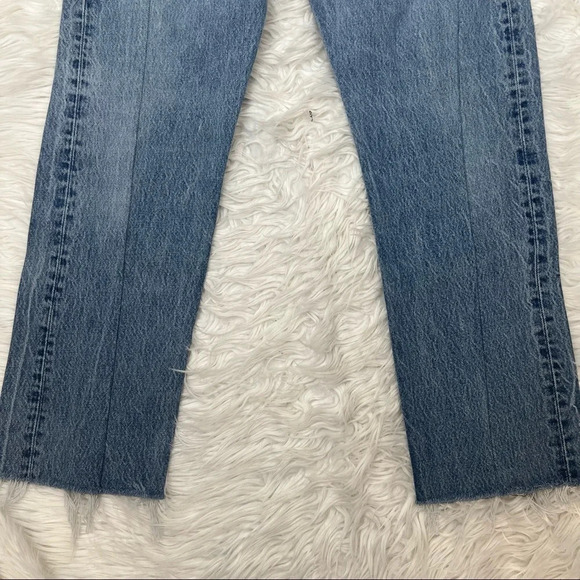 New EB Denim Vintage Levi’s 501 Bandless Jean Distress Light Wash NWT Women’s 29 - Picture 4 of 16